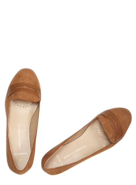 Wide Fit Tan 'Wok' loafers